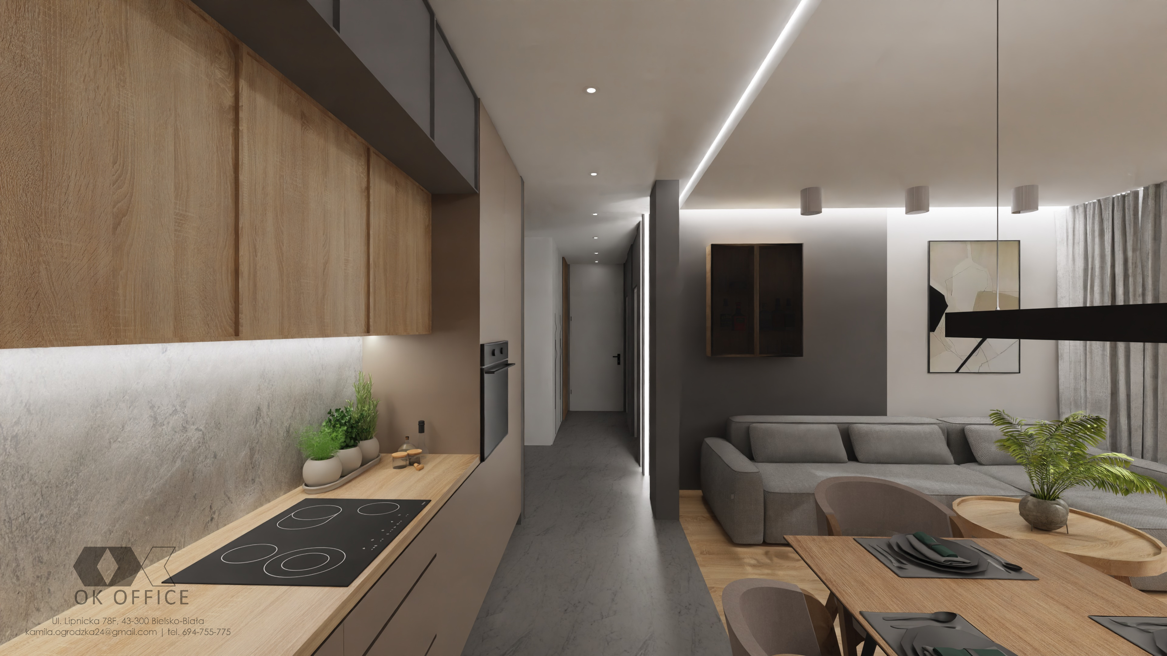 Projekt mieszkania – OK OFFICE - ujęcie 2